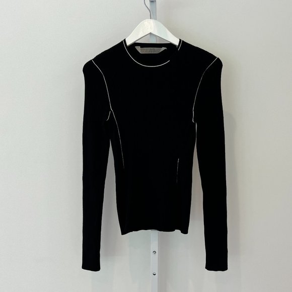 REED KRAKOFF BLACK CREW NECK SWEATER SIZE SMALL